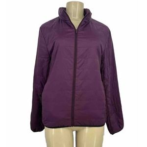 PINK VS Medium Women Full ZIP Up Lightweight Puffer Jacket Spring N24